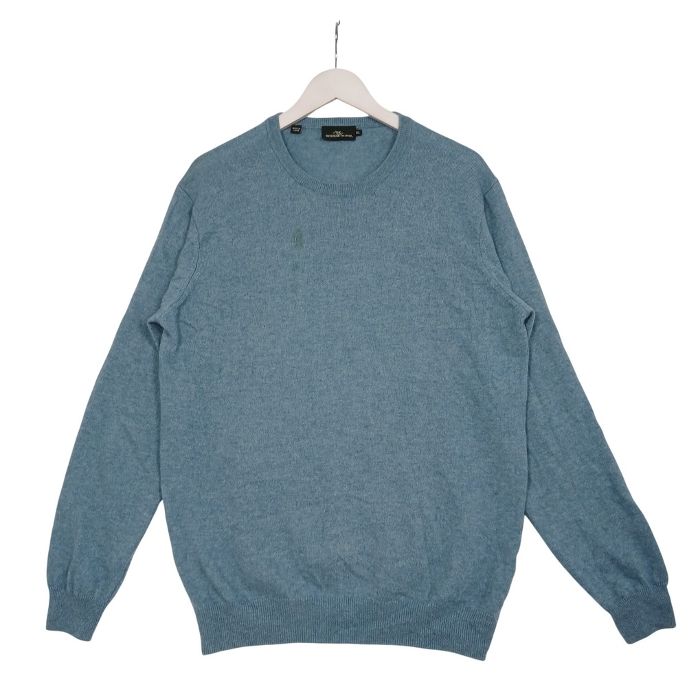 Rodd & Gunn Lagoon Blue Wool Cashmere Merino Crew Neck Sweater XL EP0832